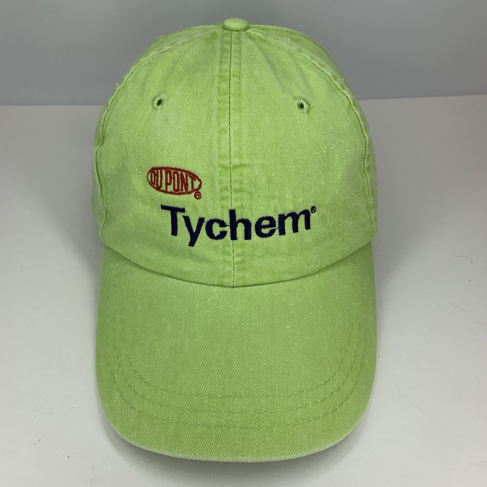 DuPont Tychem Hat Light Green Adjustable Strapback OSFA Toppers Baseball Cap
